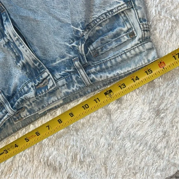 Nature Denim Light Wash Distressed Wide leg Jeans - Picture 8 of 10